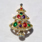 Christmas crystal brooch
