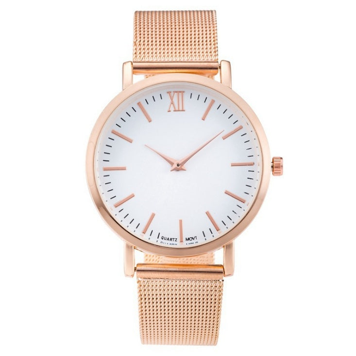 Vansvar fashion brand silver and gold mesh band  wristwatch