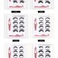 Three pairs of false eyelashes