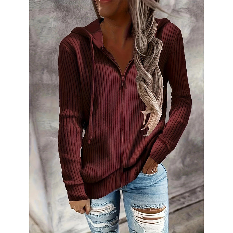 Women's Zip Up Hoodies Sweatshirts Sweater Fall Outfits Casual Long Sleeve Drawstring Jackets