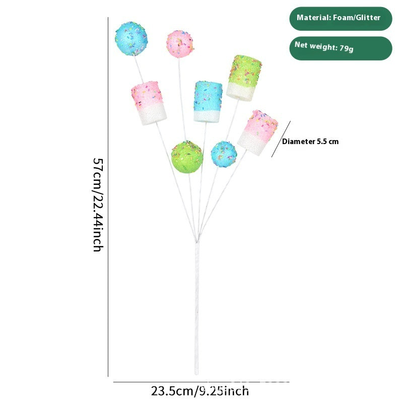 Christmas Decorations Macaron Color Christmas Twig Cutting Furnishings