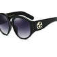 New Arrival Oversize Women Round Sun Glasses Fashion Ladies Olive Frames Glasses