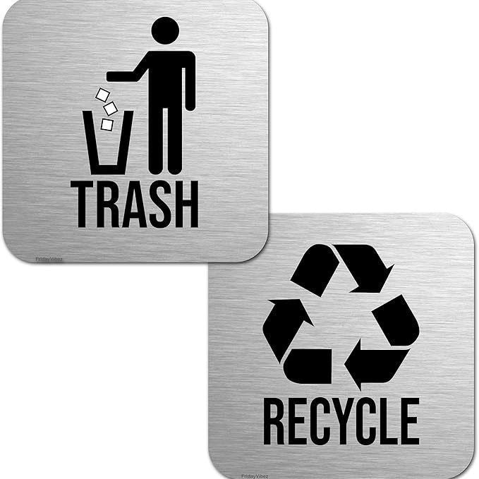 Kitchen Trash Can And Recycling Bin Stickers