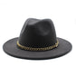Broad-brimmed Hat Fashion Flat Brim Top Hat Men Women