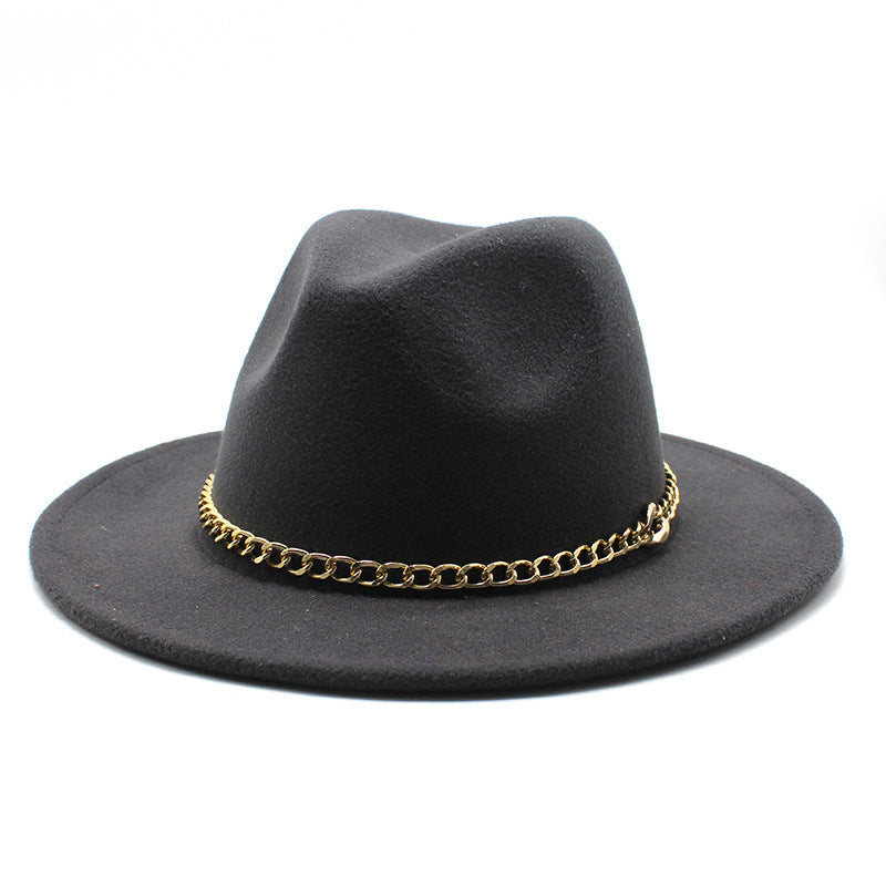 Broad-brimmed Hat Fashion Flat Brim Top Hat Men Women
