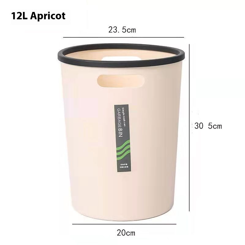 Simple Glossy Color Trash Can Kitchen Large Capacity