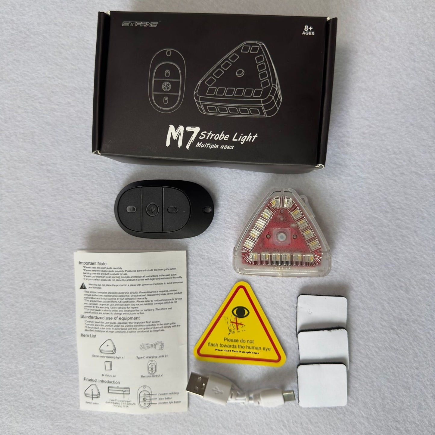 Triangle Warning Remote Control Lights Car