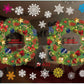 Christmas color window stickers