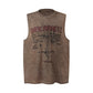 Letter Lightning Print Casual Vest Men