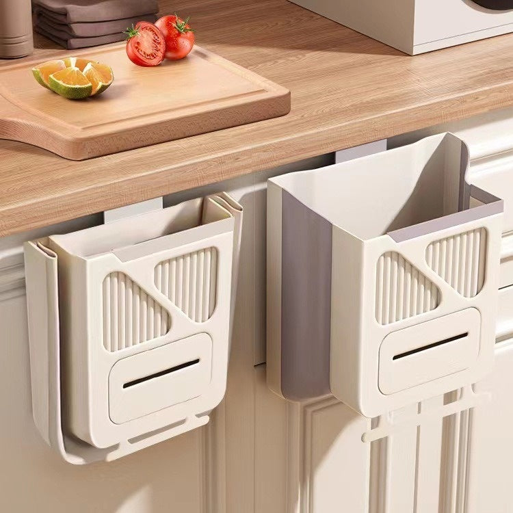 Kitchen Trash Can Wall-mounted Foldable Household