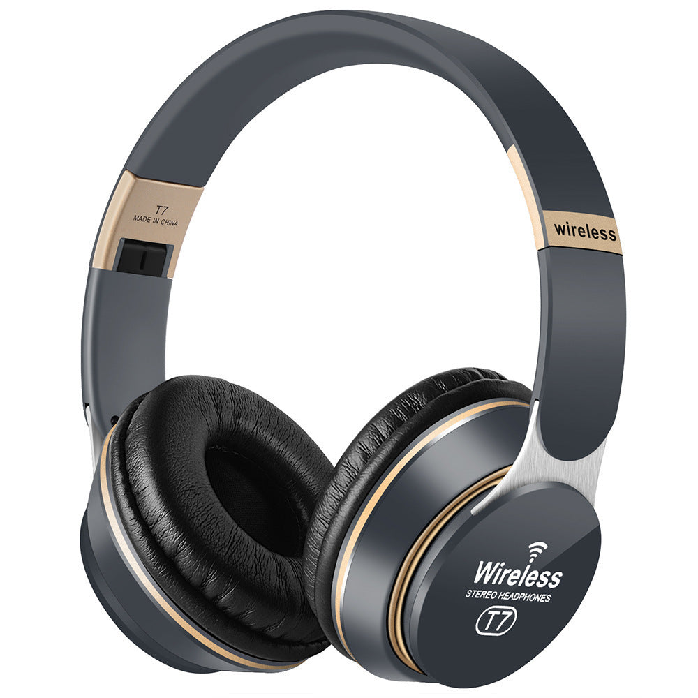 Cross-border T7 Headset Bluetooth Wireless Mobile Phone Music Foldable Running Subwoofer Stereo Headset Headset