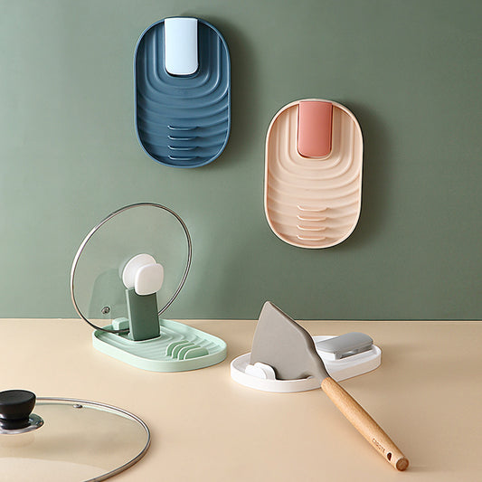 Kitchen Spatula Pot Lid Rack Storage Rack