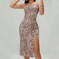 Summer Printed Suspender Split Dress