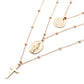 Layer Beads Chain Long Choker Necklace Women Sexy Fashion Gold Silver Color Round Cross Necklaces & Pendants Bijoux