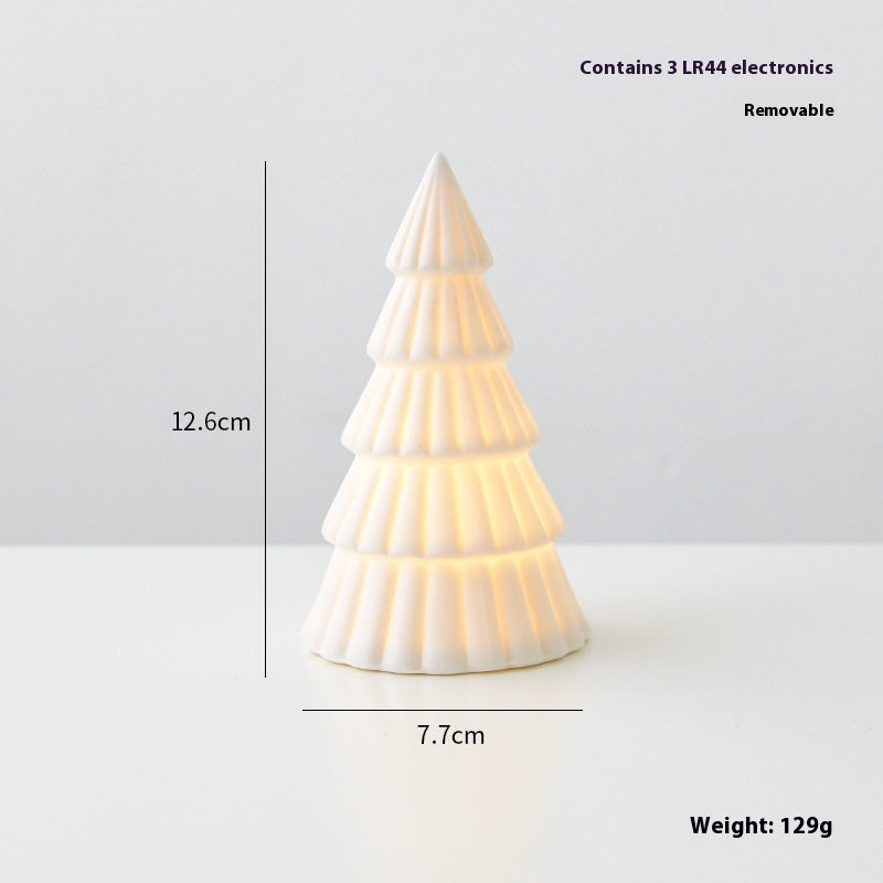 Ceramic Christmas Tree Desktop Decoration Luminous