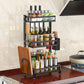 Stainless Steel Kitchen Rack Thickened Seasoning Rack Multi Layer Kitchen Seasoning Storage Rack