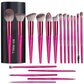 18 Brilliant Red Makeup Brushes Suit In Stock Logo-free Beauty Tools Long Handle Makeup Brushes