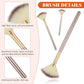 10 Professional Soft Facial Fan Brushes For Mask Mud Cream, Glycolic Peel & Makeup Application - Esthetician Tools With Champagne Finish