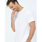 Neat White Basic Crewneck Short Sleeve Cotton Polyester Water Repellent Tops T Shirts Tee For Men