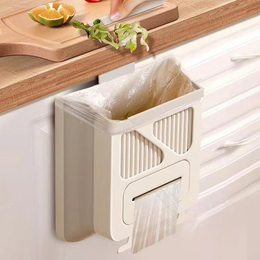 Kitchen Trash Can Wall-mounted Foldable Household