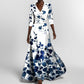 Fashion Print Half-sleeve V-neck Dress