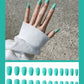 Frosted ballet fake nails