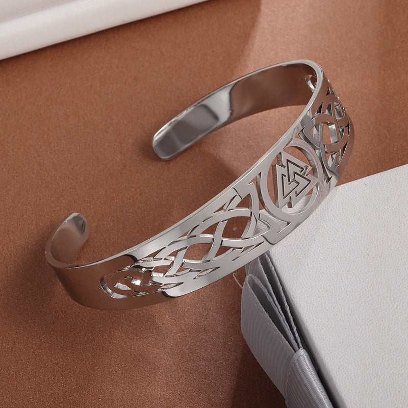 Celtic Knot Vintage Bracelet Fashion Men Titanium Steel Bracelet