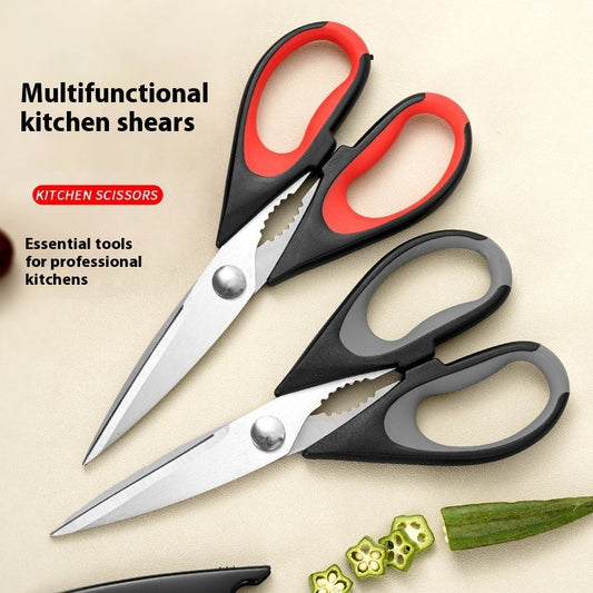Stainless Steel Kitchen Scissors Household With Scissors Cover
