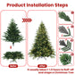 PVC Christmas Tree, Christmas Decorations, Green, With Lights