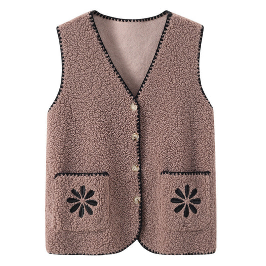 Vest Cardigan For Elderly Women Waistcoat