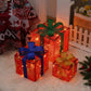 Remote Control Christmas Gift Box Lights Christmas Three-piece Decoration