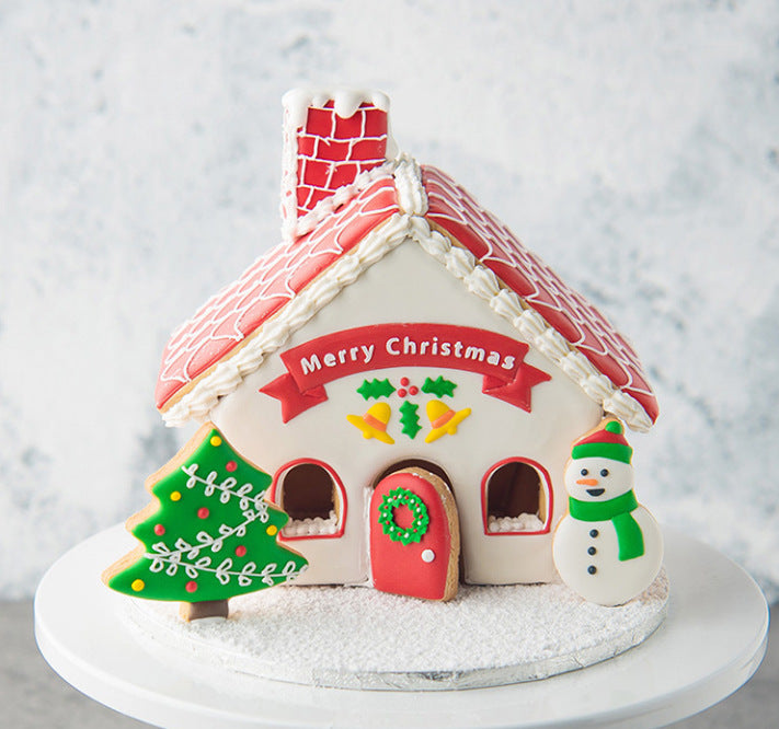 8pcs House Snowman Christmas Tree Flip
