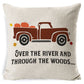 Thanksgiving pumpkin car sofa pillow