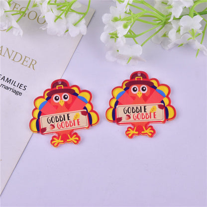 Thanksgiving Turkey Acrylic Phone Case DIY Pendant