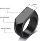 Classic Stainless Steel Black Square Men Ring Rock Vintage Silver-color Men Jewelry Hip Hop Punk Man Finger Rings anel masculino