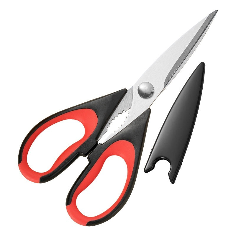 Stainless Steel Kitchen Scissors Household With Scissors Cover