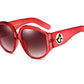 New Arrival Oversize Women Round Sun Glasses Fashion Ladies Olive Frames Glasses