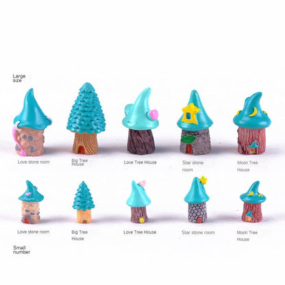 Micro Landscape Ornaments Resin Crafts Cartoon Tree House