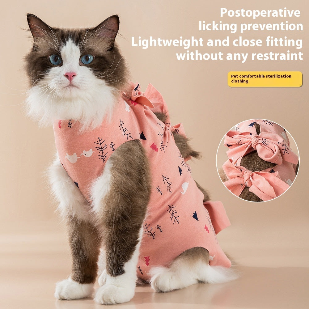 Pet Cat Sterilization Clothing Anti-licking Anti-off Breathable