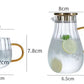 Striped Water Droplets Borosilicate Glass Teapot