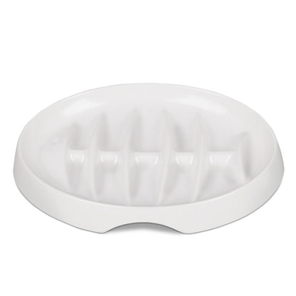 Cat Slow Feeder Bowl Slow Feed Cat Dish Fishbone Cat Slow Feeder Small Interactive Dog Feeder Dish Anti Gulping Pet Bowl For Cat And Dog Slow Eating To Against Bloat