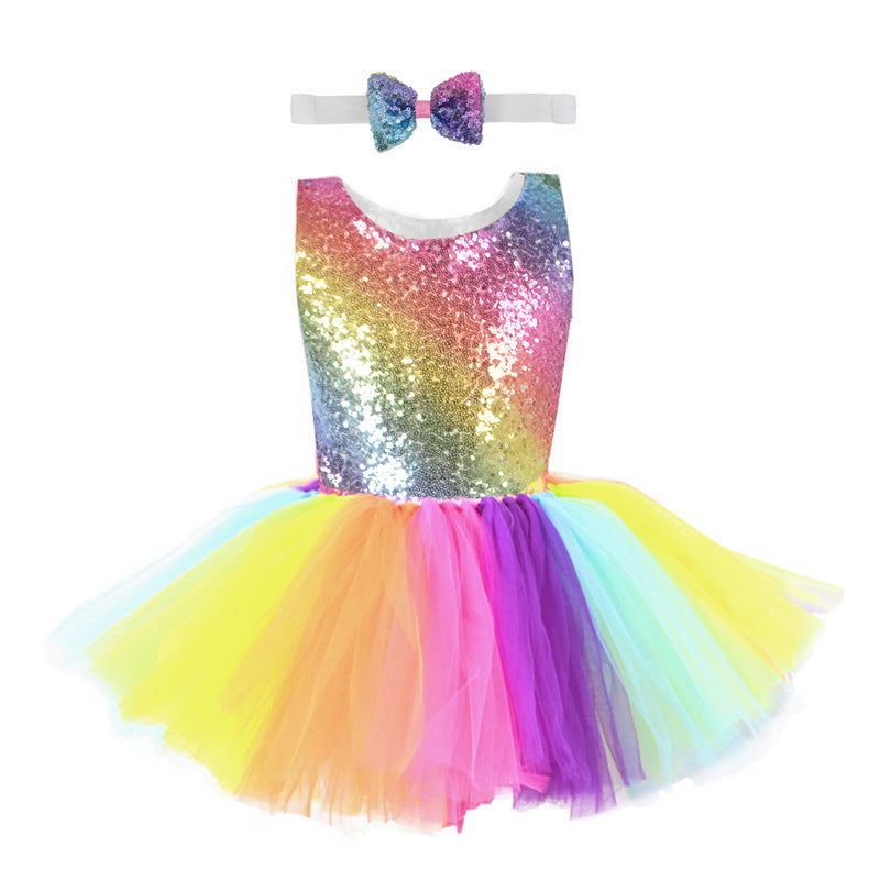 Girls cute rainbow skirt