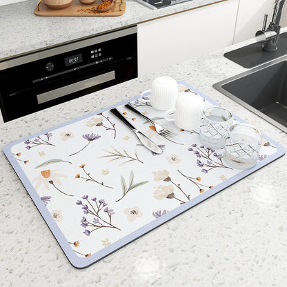 Kitchen Draining Mat Heat Proof Mat Teacup Mat