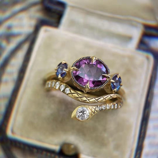 Fashion Insert Box Ring European And American Women Inlaid Zircon