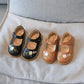 Girls' Leather Shoes Embroidery Princess