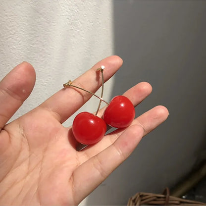 MENGJIQIAO 2019 New Cherry Shaped Drop Earrings