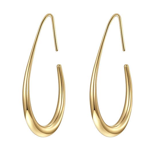 Lightweight Teardrop Hoop Earrings for Women
