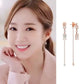 MENGJIQIAO 2019 Korean TV Star Crystal Tassel Drop Earrings