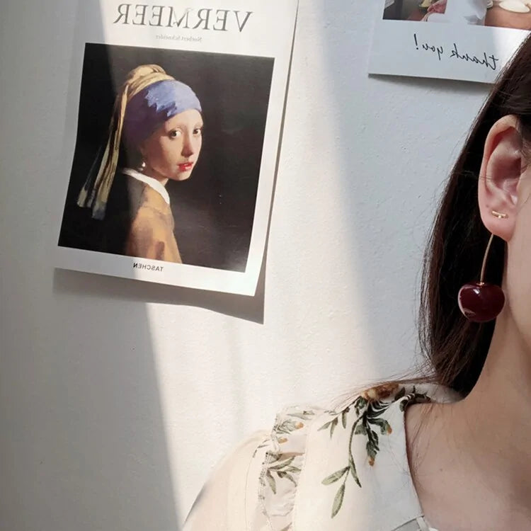 MENGJIQIAO 2019 New Cherry Shaped Drop Earrings