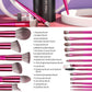 18 Brilliant Red Makeup Brushes Suit In Stock Logo-free Beauty Tools Long Handle Makeup Brushes
